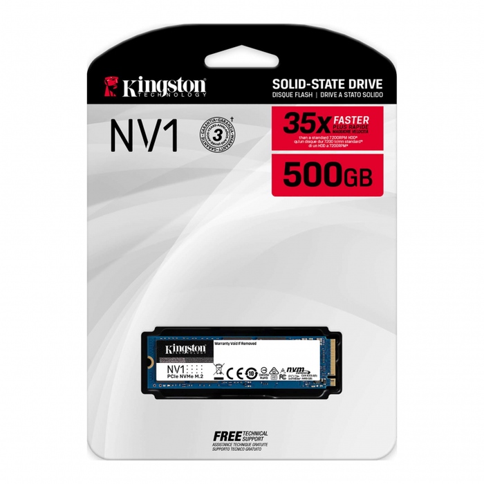 KINGSTON SSD NV1 - SSD 500 Go M.2 NVMe PCIE-3.0 (2280)