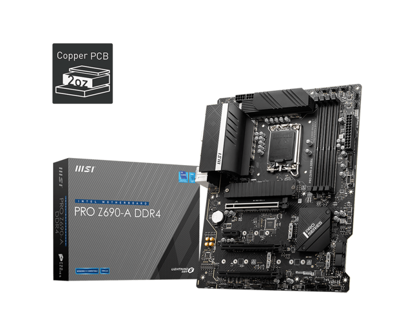 MSI PRO Z690-A (iZ690,S1700,DDR4,PCI-E,ATX)