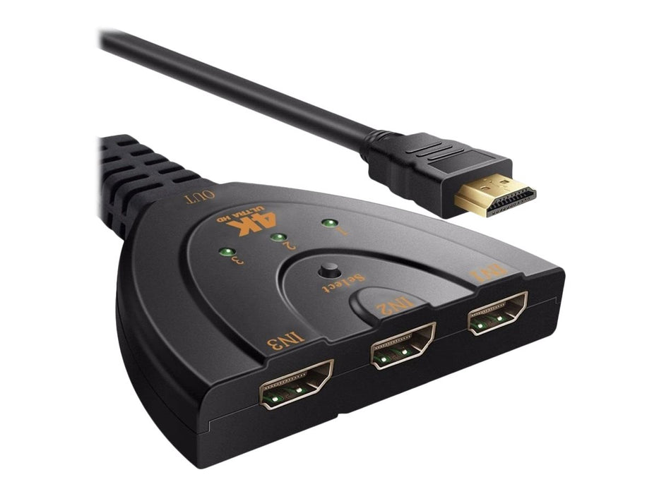 DLH Commutateur vidéo/audio 3 x HDMI