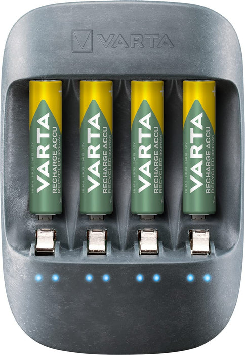 VARTA Chargeur Eco (convient pour 4 piles AA / AAA)