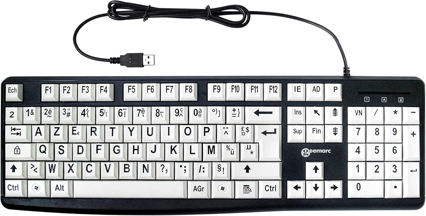 GEEMARK  Clavier AZERTY Grand format