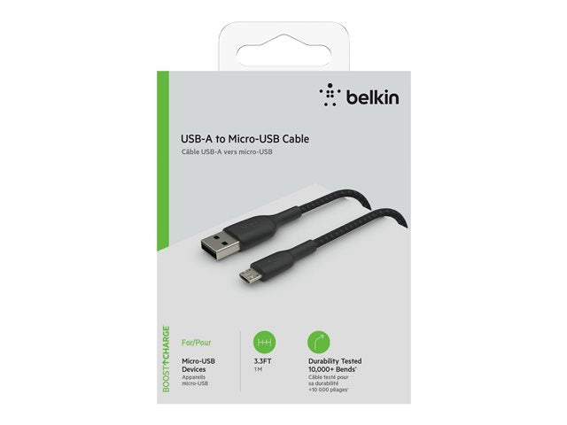 Belkin Câble tressé USB-A Micro USB 1m noir