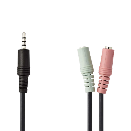 Adaptateur jack 3.5 mm (M) vers 2 x jack 3.5 mm (F) - 0.15 m