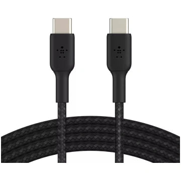 Belkin Câble USB-C vers USB-C 60W Tressé 2m Noir