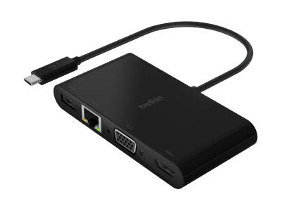 Belkin Adaptateur Hub USB-C, HDMI, VGA, RJ45, 100w