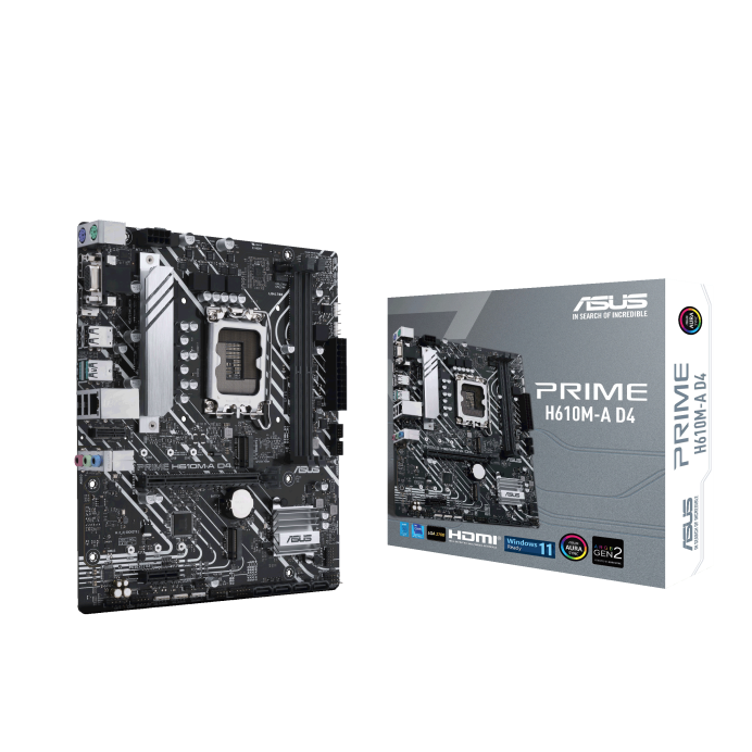 ASUS PRIME H610M-A D4 (iH610,S1200,DDR4,PCI-E,MICRO-ATX)