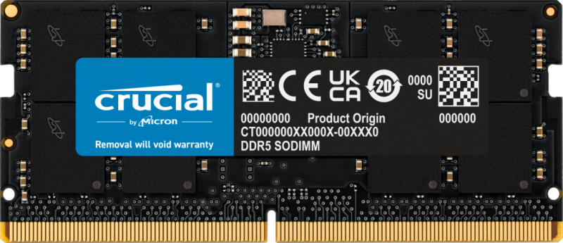 CRUCIAL SODIMM DDR5 - 16G - 4800MHZ (CL40, 1.1V)