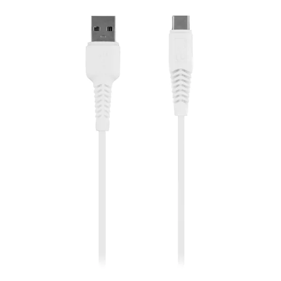 Câble USB Type-C connecteurs renforcés blanc