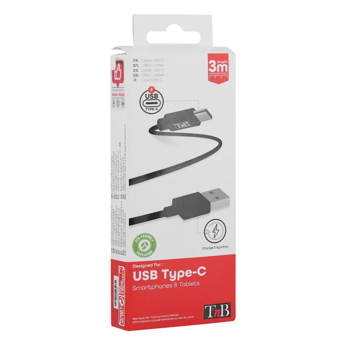 Câble USB vers USB Type-C turbo charge 3m