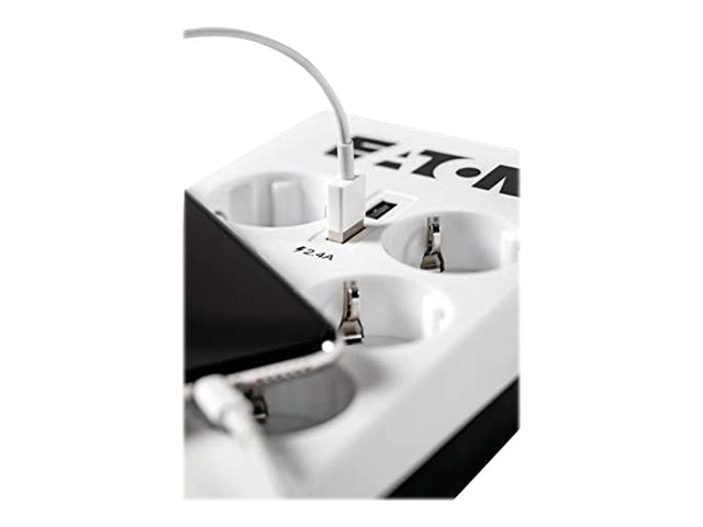 Eaton - Multiprise parafoudre - 8 prises - 2 ports USB